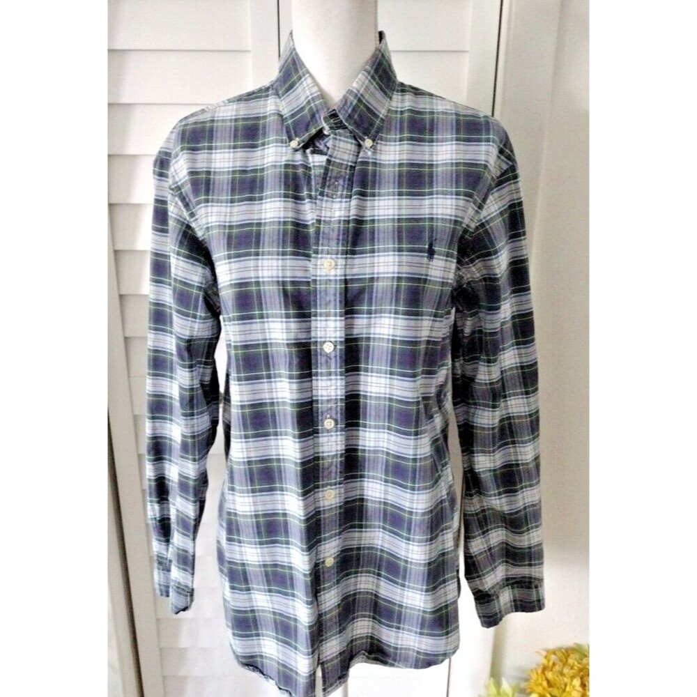 Ralph Lauren Evergreen Plaid long sleeve men's button down L